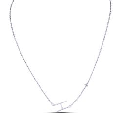 Colier din argint  cu pietre Cubic Zirconia Incolor