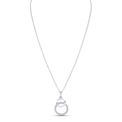 Colier din argint  cu pietre Cubic Zirconia Incolor