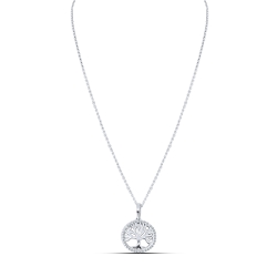 Colier din argint  cu pietre Cubic Zirconia Incolor