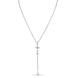 Colier din argint  cu pietre Cubic Zirconia Incolor
