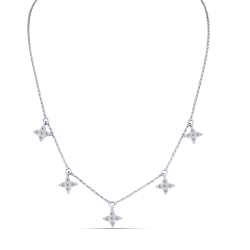 Colier din argint  cu pietre Cubic Zirconia Incolor