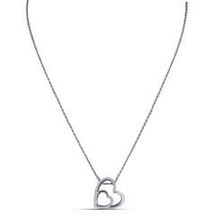 Colier din argint  cu pietre Cubic Zirconia Incolor