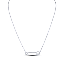 Colier din argint  cu pietre Cubic Zirconia Incolor