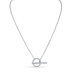 Colier din argint  cu pietre Cubic Zirconia Incolor
