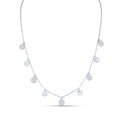 Colier din argint  cu pietre Cubic Zirconia Incolor