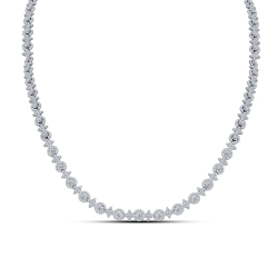 Colier din argint  cu pietre Cubic Zirconia Incolor