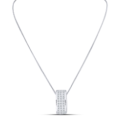 Colier din argint  cu pietre Cubic Zirconia Incolor