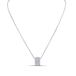 Colier din argint  cu pietre Cubic Zirconia Incolor