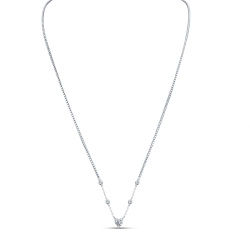 Colier din argint  cu pietre Cubic Zirconia Incolor