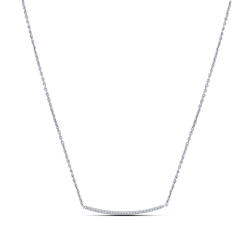 Colier din argint  cu pietre Cubic Zirconia Incolor