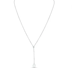 Colier din argint cu Cubic Zirconia Incolor, Perla Albă