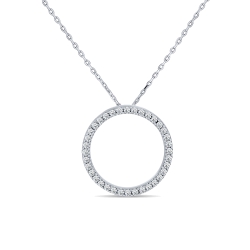 Colier din argint  cu pietre Cubic Zirconia Incolor