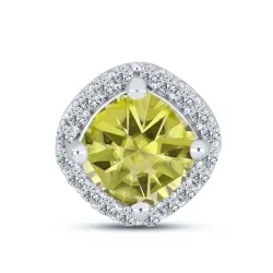Pandantiv din argint cu Moissanite, Moissanit lemon