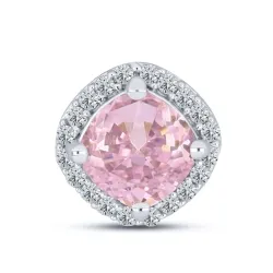 Pandantiv din argint cu Cubic Zirconia Incolor, Cubic Zirconia Roz