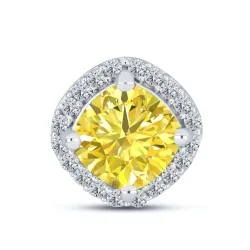 Pandantiv din argint cu Cubic Zirconia Incolor, Cubic Zirconia Galben