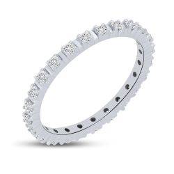 Inel din aur alb cu pietre Diamant