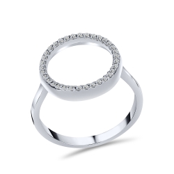 Inel din argint  cu pietre Cubic Zirconia Incolor