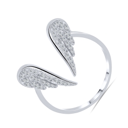 Inel din argint  cu pietre Cubic Zirconia Incolor
