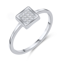 Inel din argint  cu pietre Diamant