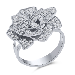 Inel din argint  cu pietre Cubic Zirconia Incolor