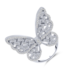 Inel din argint  cu pietre Cubic Zirconia Incolor