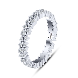Inel din argint  cu pietre Cubic Zirconia Incolor