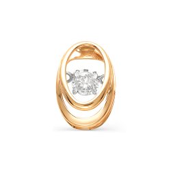 Pandantiv din aur roșu cu pietre Diamant