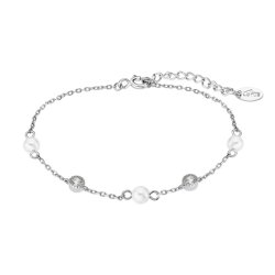 Brățară din argint  cu pietre Cubic Zirconia Incolor, Perla Albă