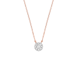 Colier din aur roz cu pietre Diamant