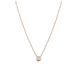 Colier din aur roz cu pietre Diamant