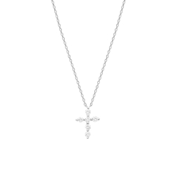 Colier din aur alb cu pietre Diamant