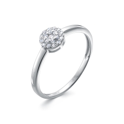Inel din aur alb cu pietre Diamant