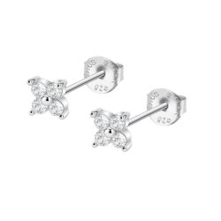 Cercei Pusete din argint  cu pietre Cubic Zirconia Incolor