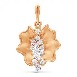 Pandantiv din aur roșu cu Cubic Zirconia Incolor