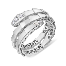 Кольцо из белого золота с камнями Бриллиант