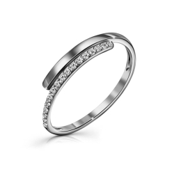 Inel din argint  cu pietre Cubic Zirconia Incolor