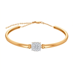 Браслет из красного золота с камнями Бриллиант