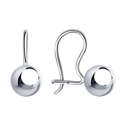 Серьги из серебра без камней