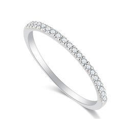 Verighetă din aur alb cu pietre Diamant