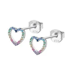 Cercei Pusete din argint cu Cubic Zirconia Multicoloră