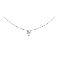 Колье из белого золота с камнями Бриллиант