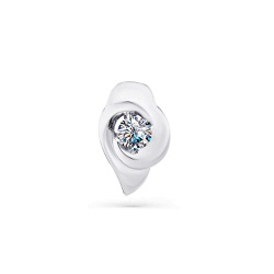 Pandantiv din aur alb cu pietre Cubic Zirconia Incolor