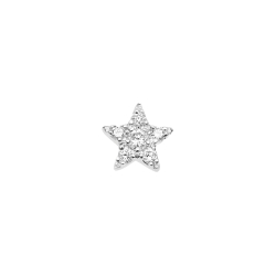 Cercel din aur alb cu pietre Diamant
