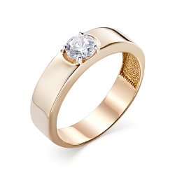 Inel din aur roșu cu pietre Cubic Zirconia Incolor