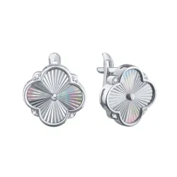 Cercei din aur alb cu Cubic Zirconia Incolor