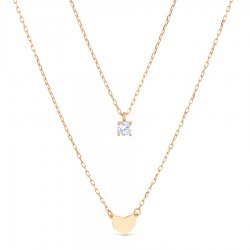Colier din aur roșu cu pietre Cubic Zirconia Incolor