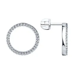 Cercei Pusete din argint cu Cubic Zirconia Incolor