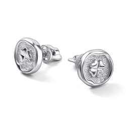 Cercei Pusete din argint  cu pietre Diamant