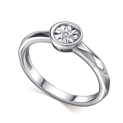 Inel din argint  cu pietre Diamant