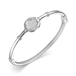 Brățară din argint cu Cubic Zirconia Incolor, Tijă din oțel